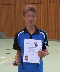 Florian Oehme gewinnt den Tischtennis Jugendpokal 2012